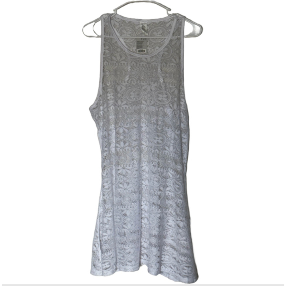 West Loop L/XL White Lace Cover Up Dress